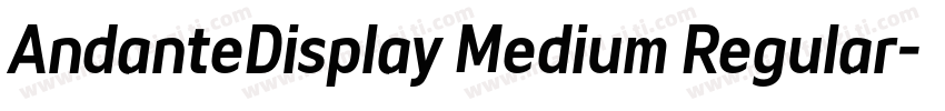 AndanteDisplay Medium Regular字体转换